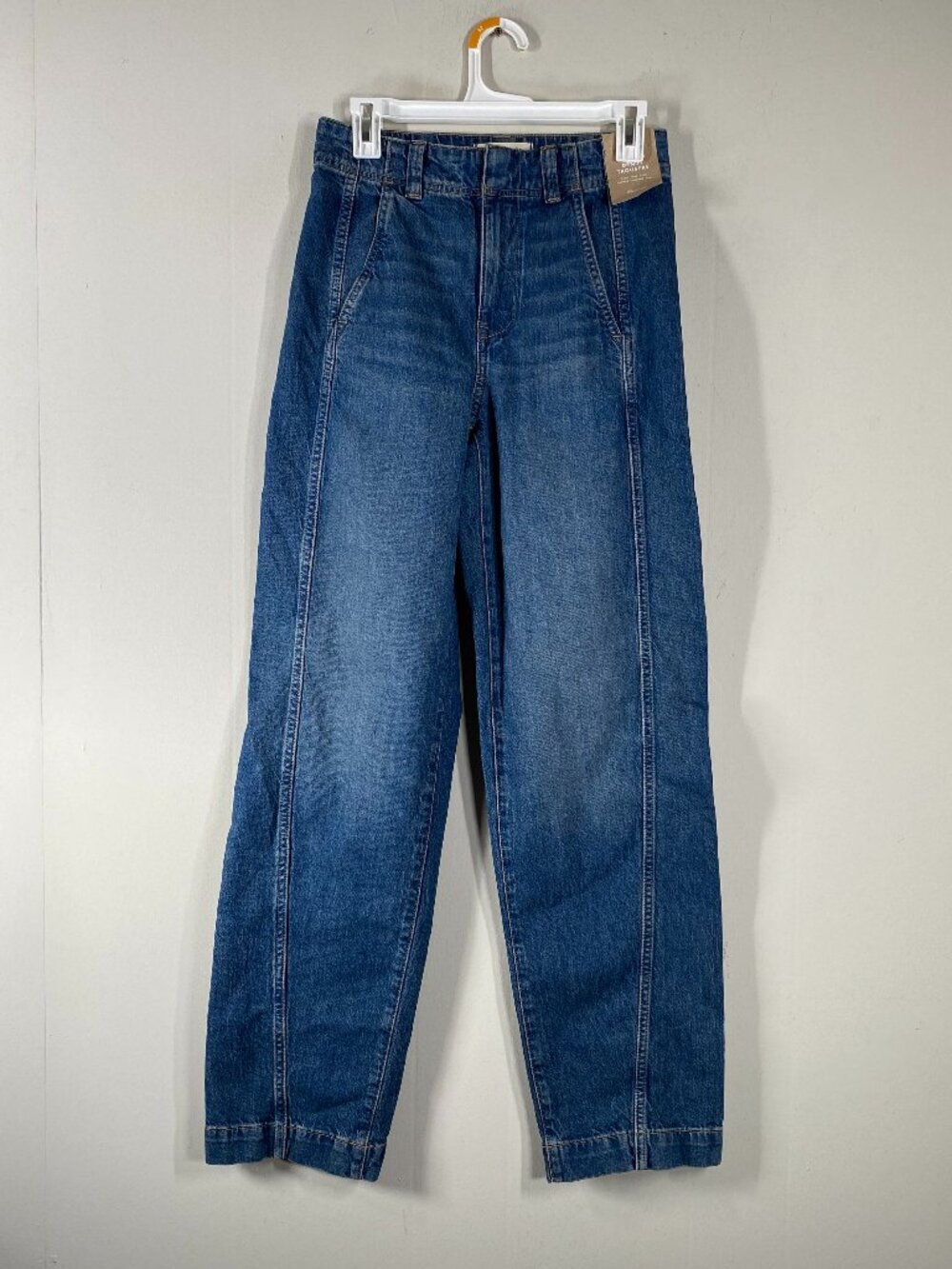 Madewell Tapered Denim Trousers Women's 25 Mid Rise Blue Office Casual NWT